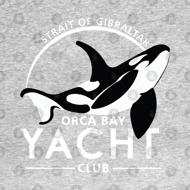 Orca Bay Yacht Club - reverse white by Rackham